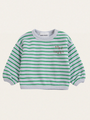 Bawełniana bluza Baby Bobo Choses Stripes Green