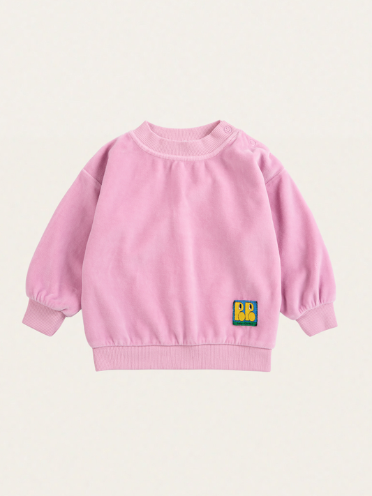 Welurowa bluza z naszywką Baby Booo Bo Choses Tag