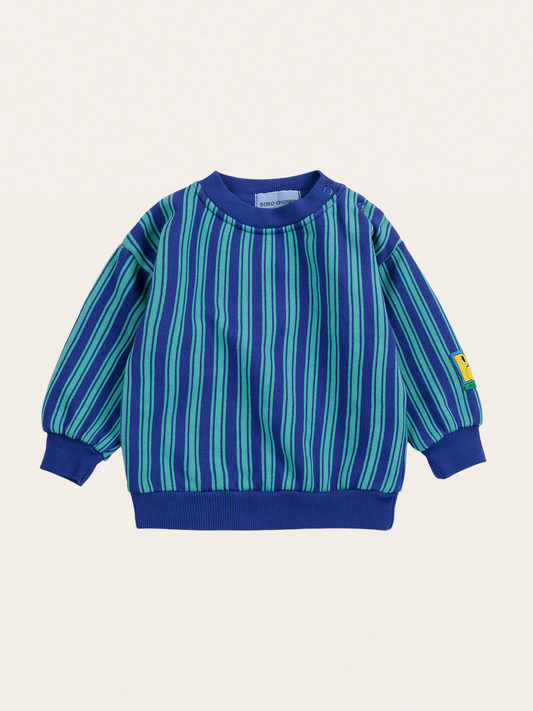 Bawełniana bluza z naszywką Baby Booo Bo Choses Tag stripes