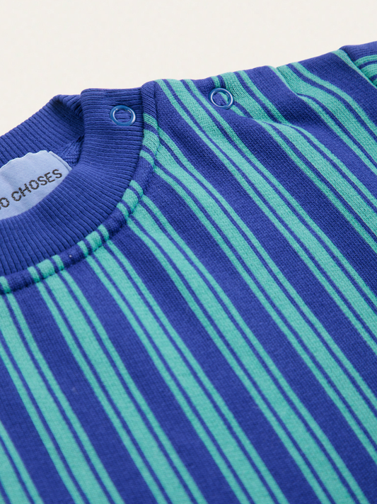 Bawełniana bluza z naszywką Baby Booo Bo Choses Tag stripes