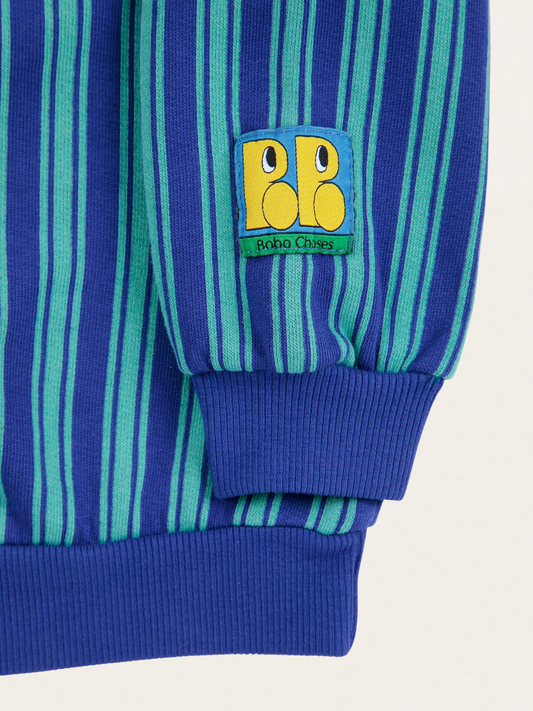Bawełniana bluza z naszywką Baby Booo Bo Choses Tag stripes