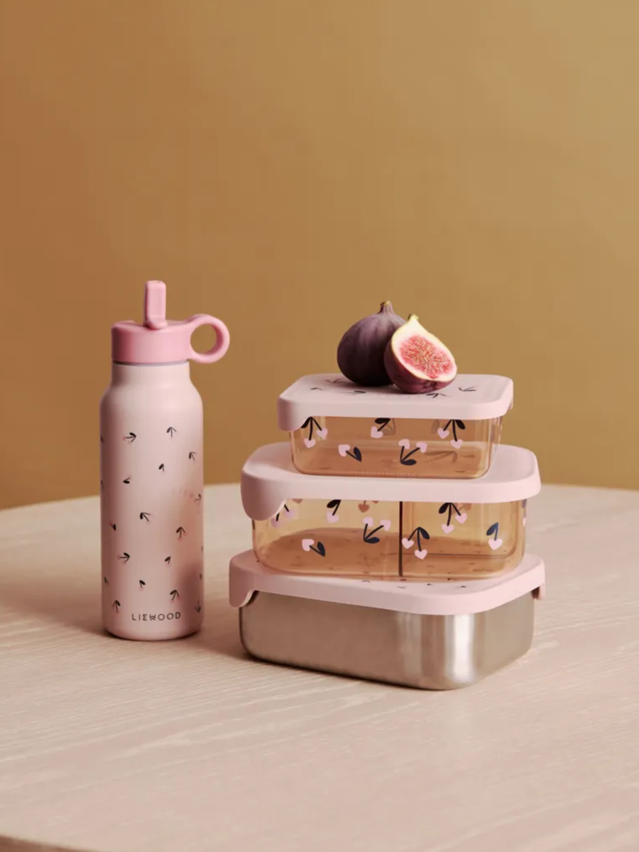 Tritanowy lunchbox Arthur Cherry heart liewood / Rosey