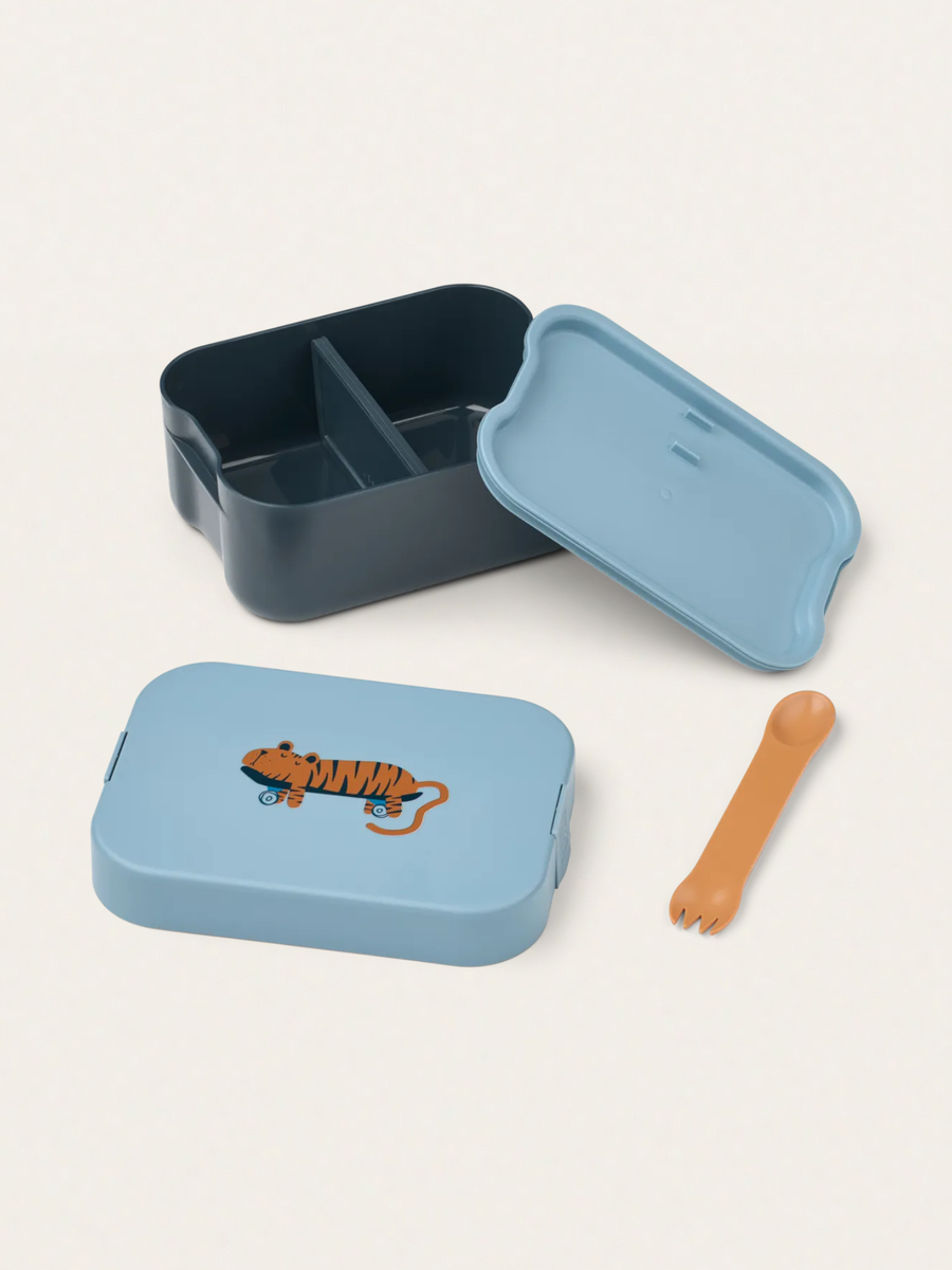 Lunchbox ze sztućcami Kamil Tiger / Beach blue