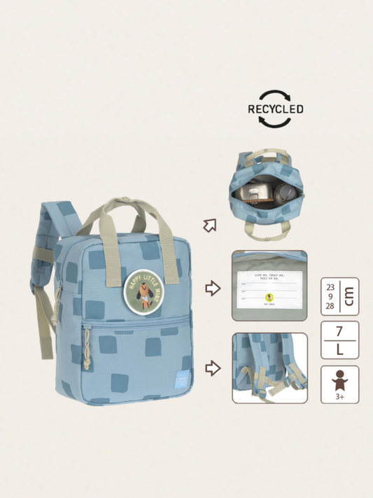 Plecak mini kwadratowy Pattern Party Blue