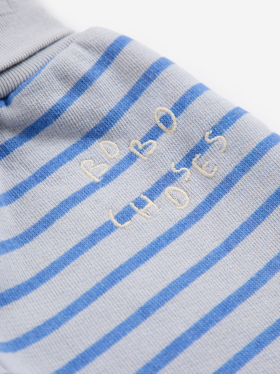 Bawełniane spodnie joggersy Baby Bobo Choses Stripes Blue