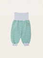 Bawełniane spodnie joggersy Baby Bobo Choses Stripes Green