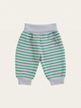 Bawełniane spodnie joggersy Baby Bobo Choses Stripes Green