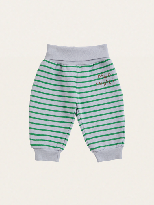 Bawełniane spodnie joggersy Baby Bobo Choses Stripes