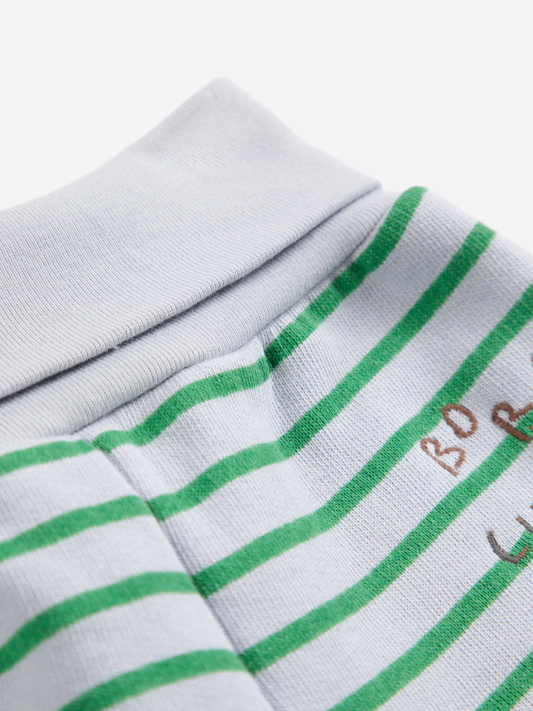 Bawełniane spodnie joggersy Baby Bobo Choses Stripes