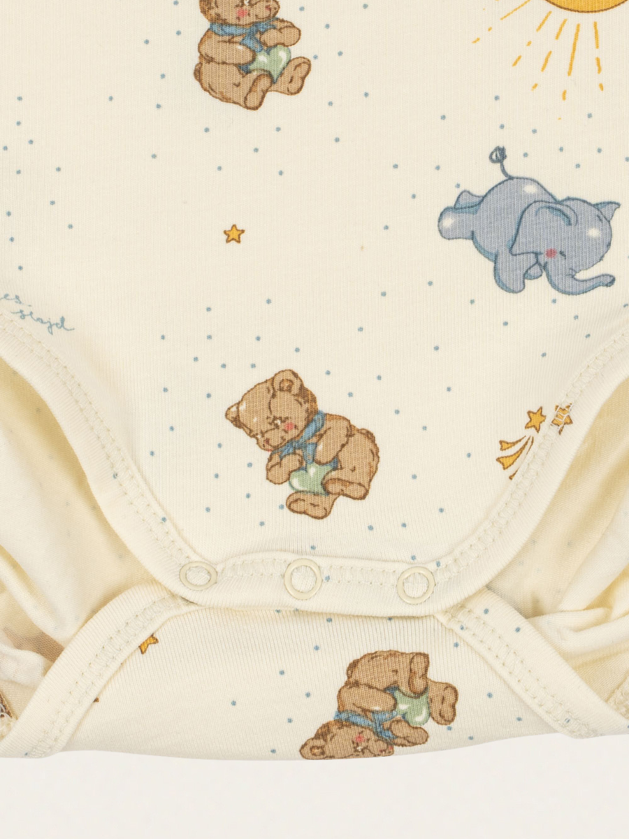 Bawełniane body kopertowe Newborn Basic