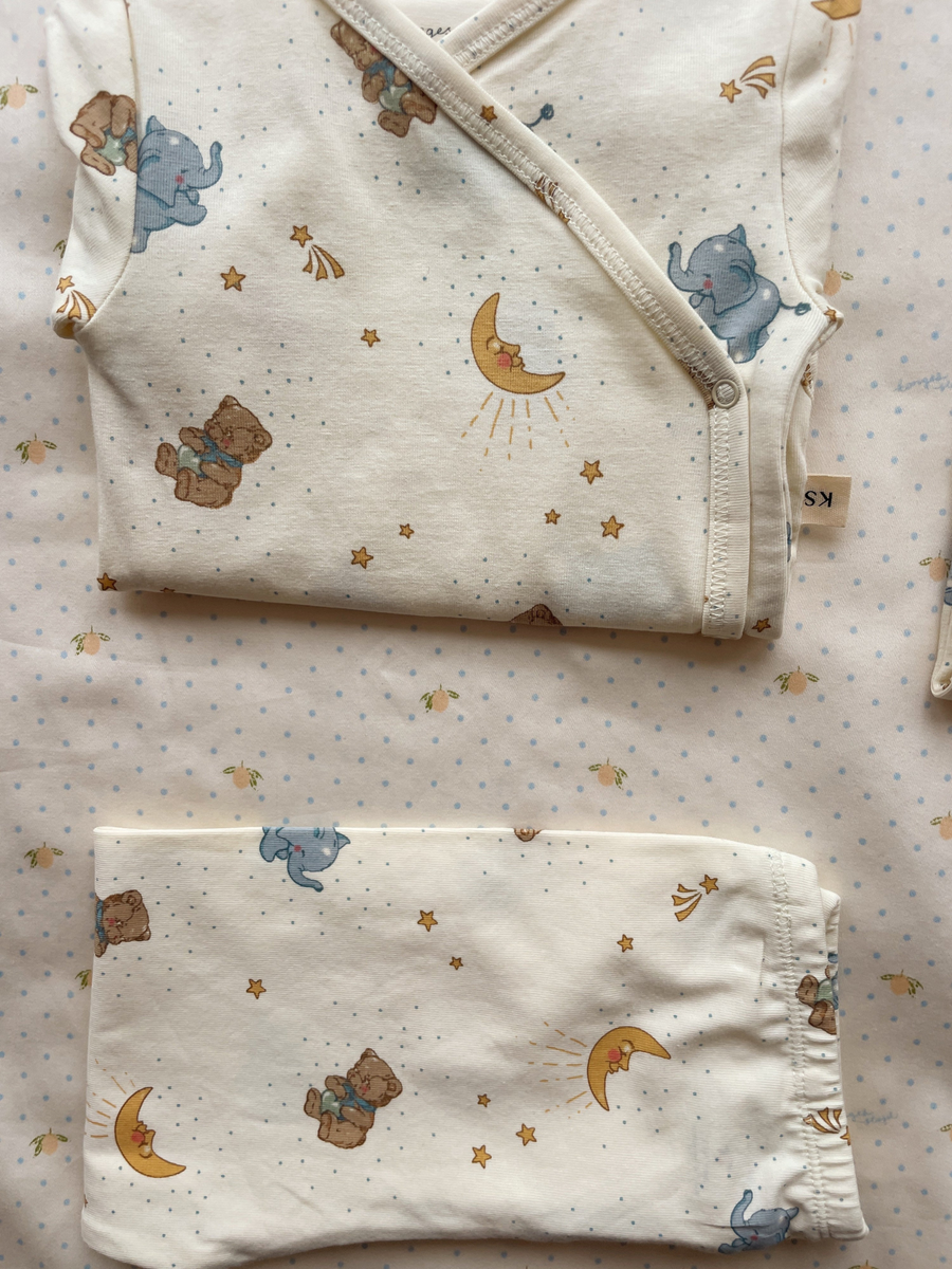 Bawełniane body kopertowe Newborn Basic