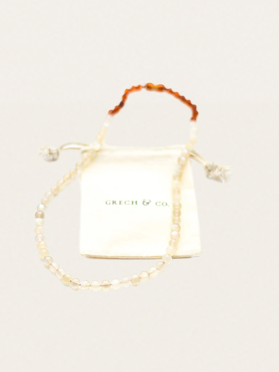 Moonstone Baltic Amber Necklace 
