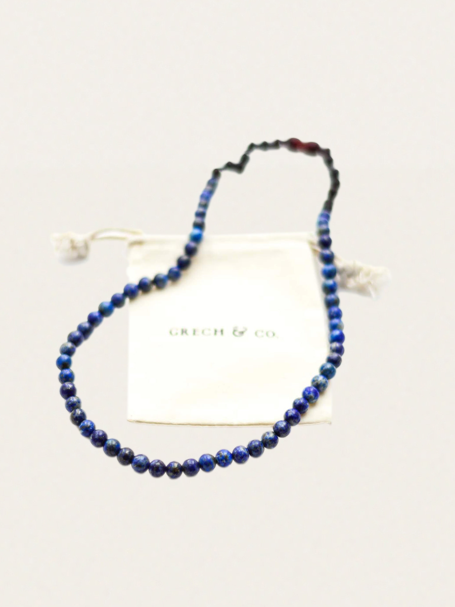 Bernsteinkette aus dem Baltikum, Lapislazuli 