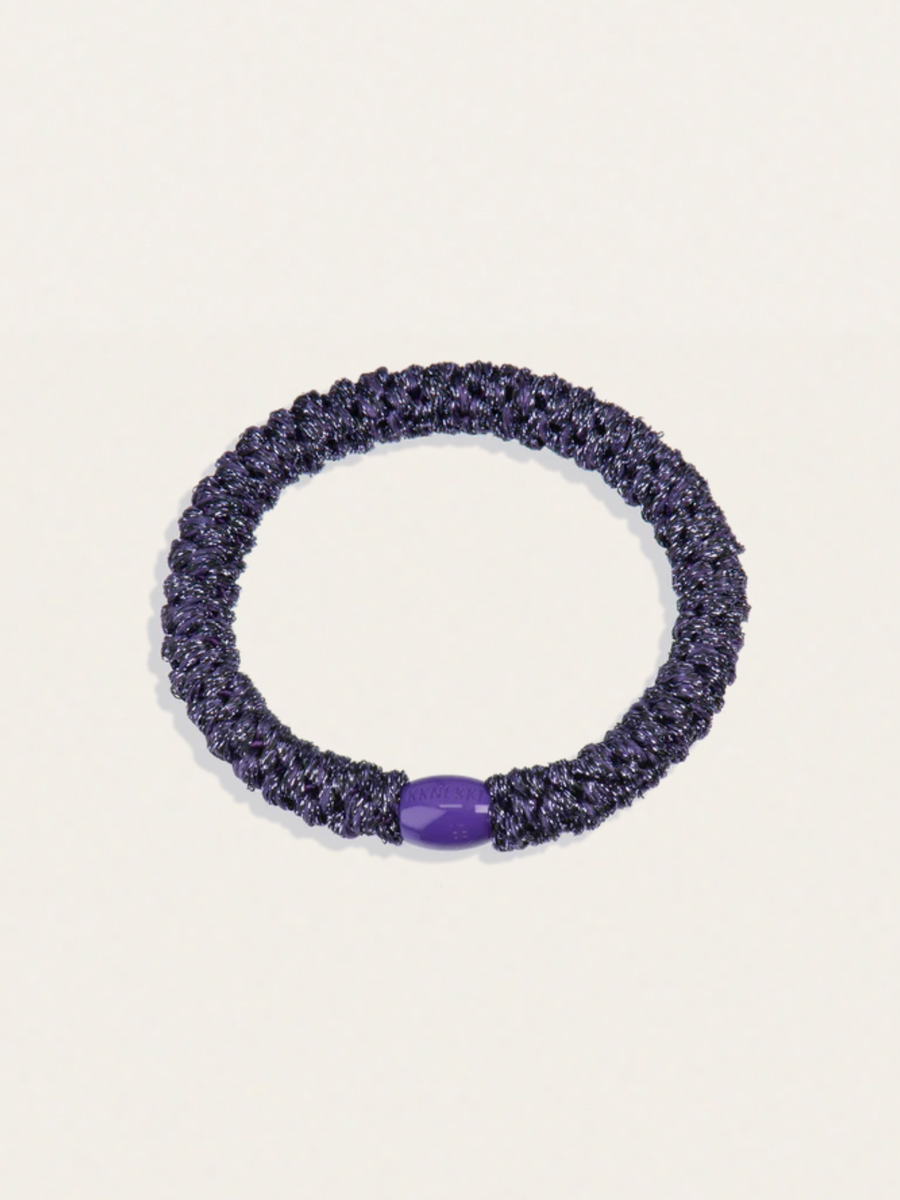 Gumka do włosów KKNEKKI - Dark Purple Glitter