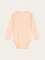 Bawełniane body z długim rękawem Minnie Pale Blush