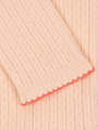 Bawełniane body z długim rękawem Minnie Pale Blush