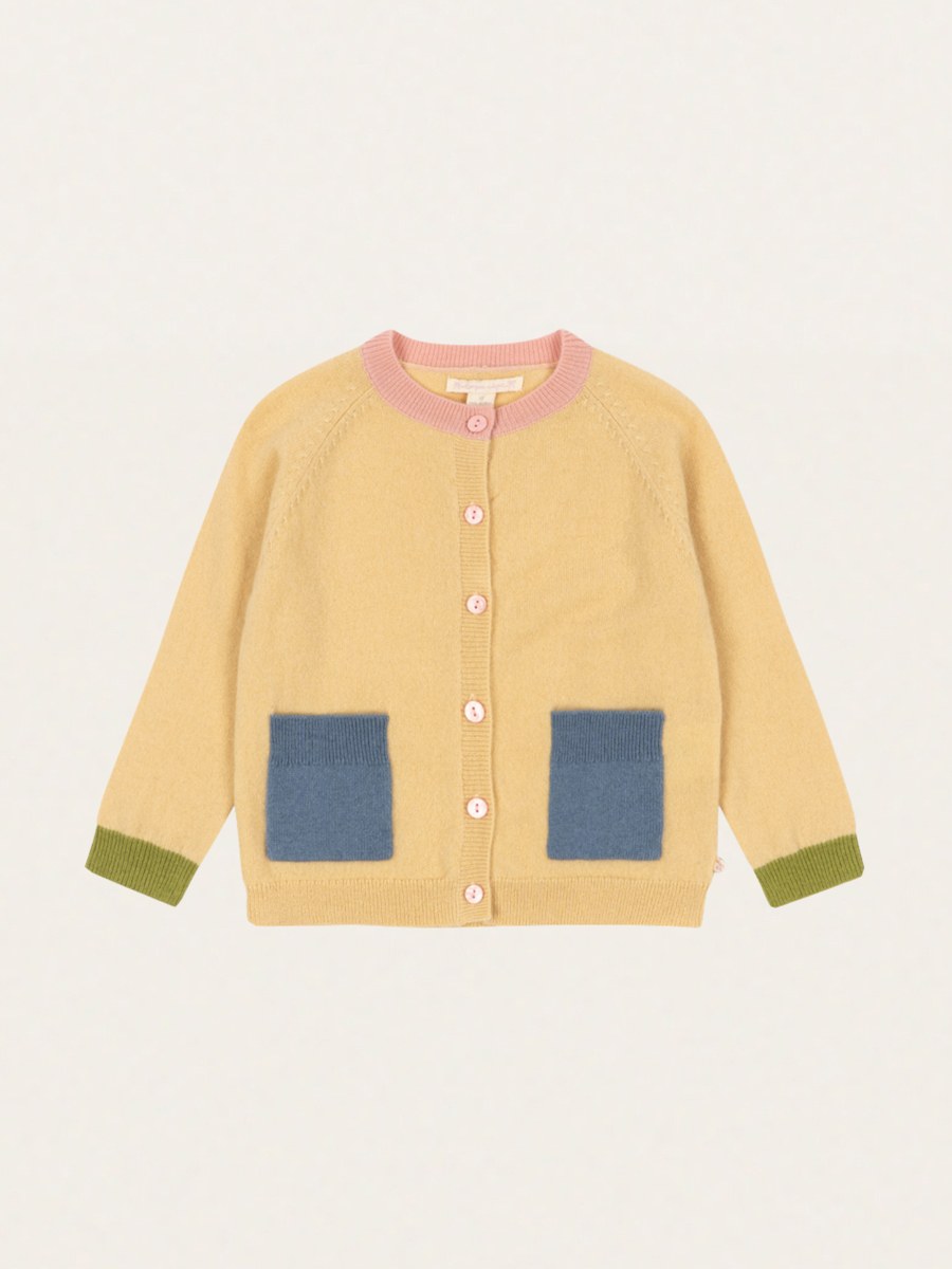 Wełniany sweterek - kardigan Colletti Yellow