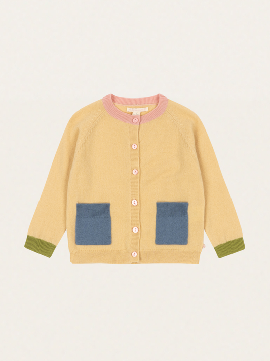 Wełniany sweterek - kardigan Colletti Yellow
