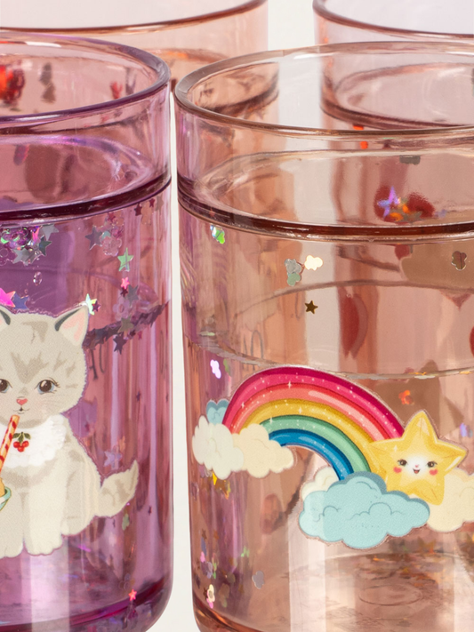 Brokatowe szklanki 4 szt. Kitty Gelateria