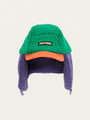 Ocieplana czapka pilotka Bobo Choses color block Multicolor Green