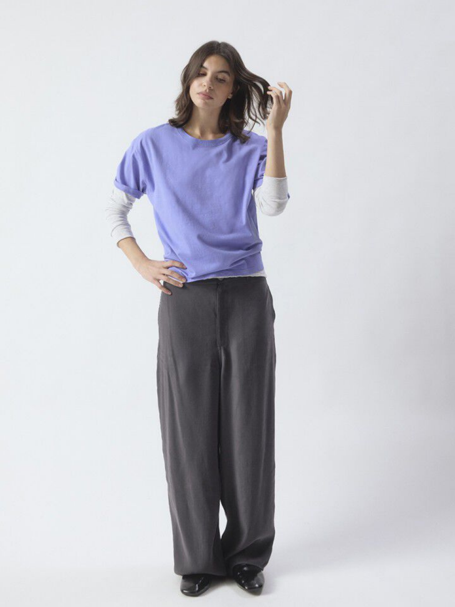 Damski t-shirt oversize z mięsistej bawełny Fizvalley