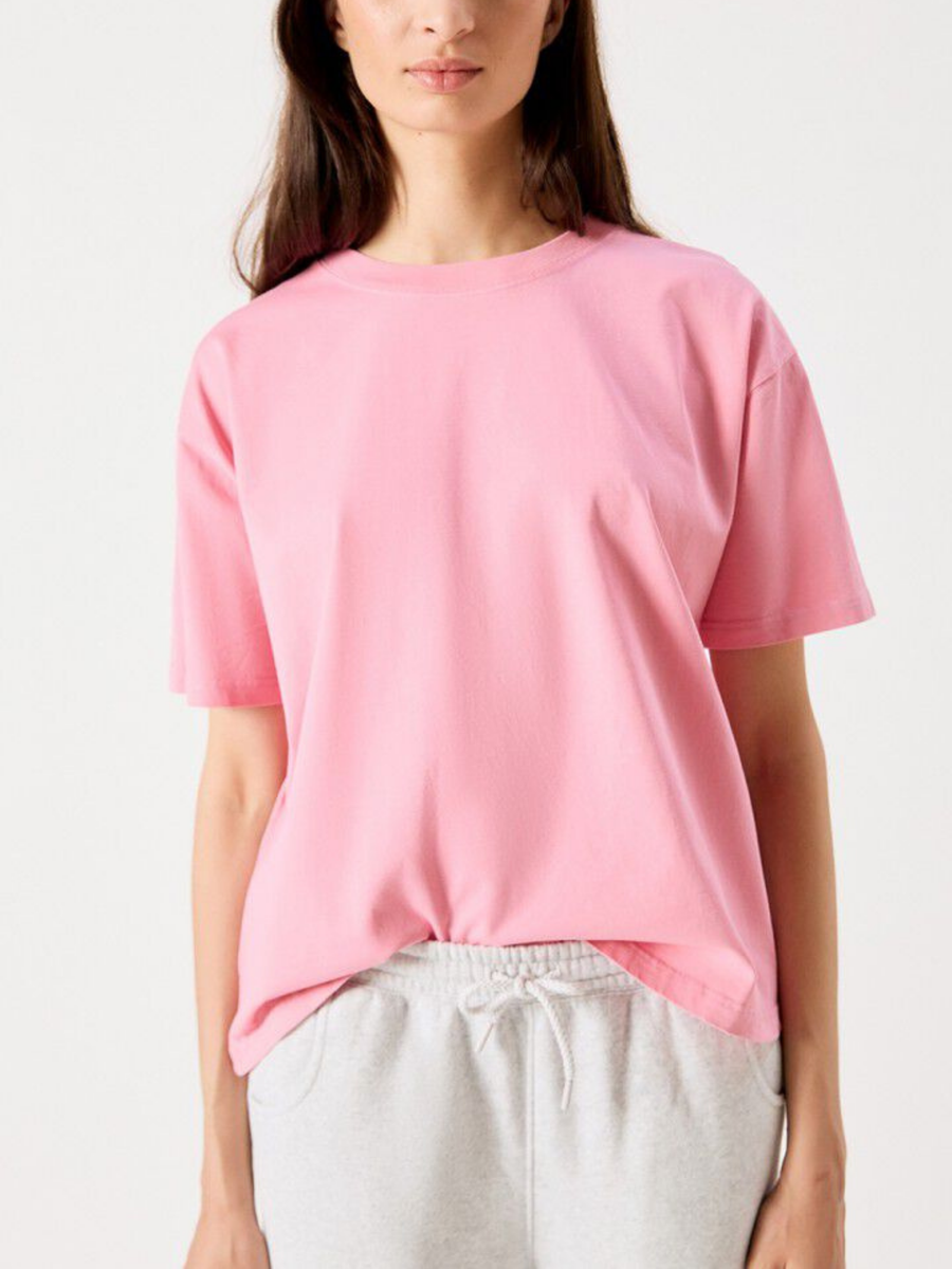 Damski t-shirt oversize z mięsistej bawełny Fizvalley