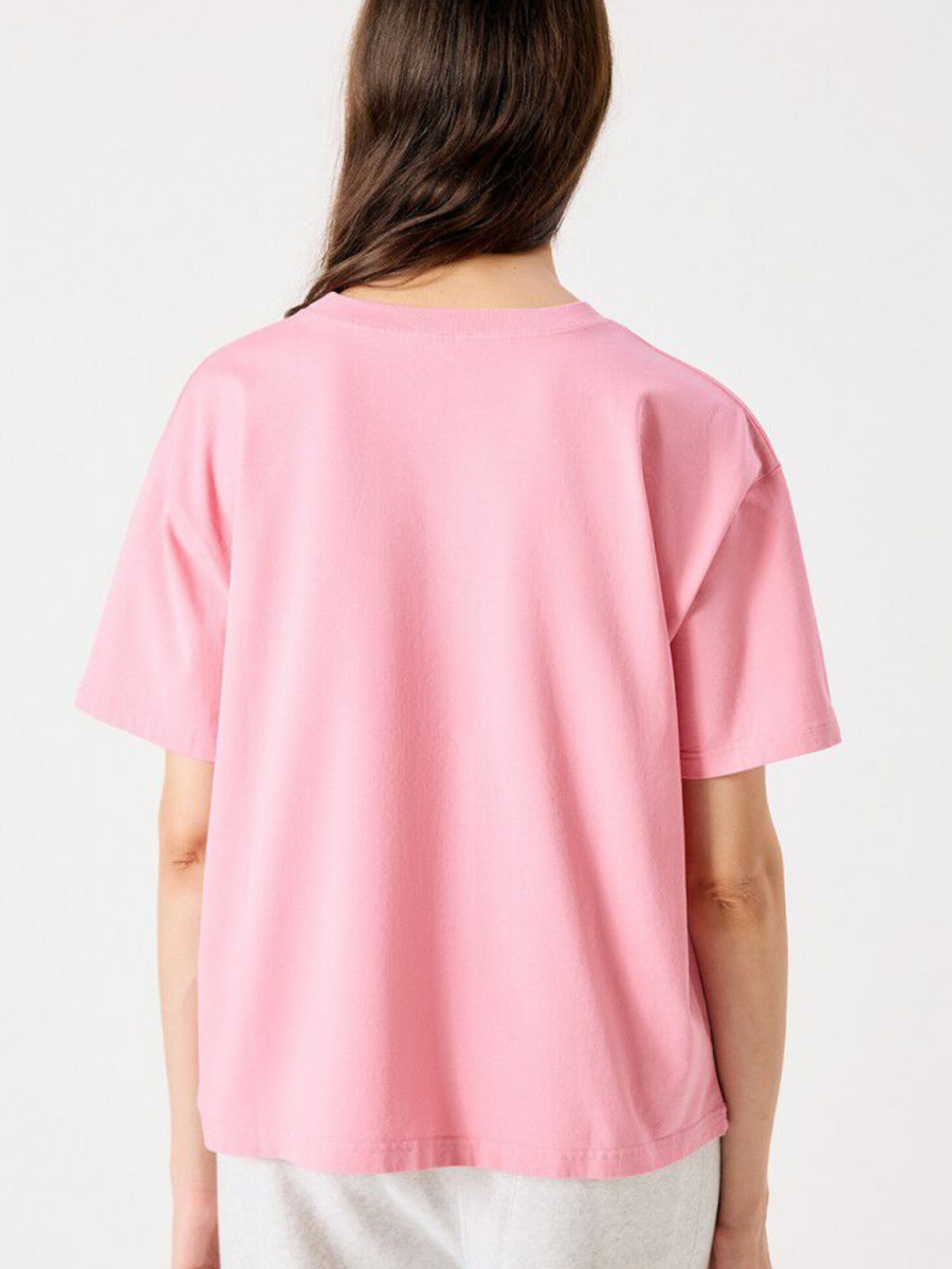 Damski t-shirt oversize z mięsistej bawełny Fizvalley