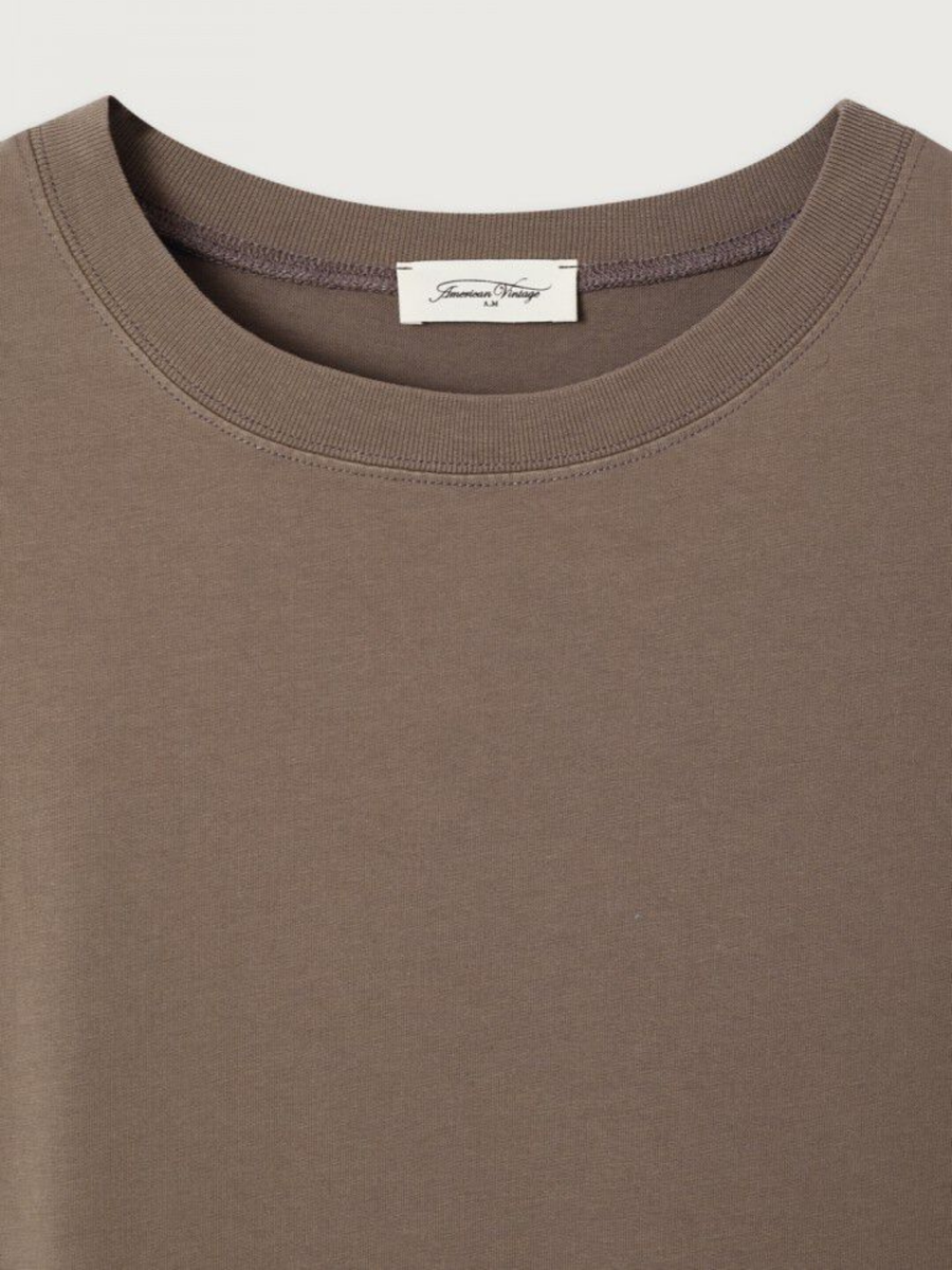 Damski t-shirt oversize z mięsistej bawełny Fizvalley