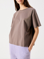 Damski t-shirt oversize z mięsistej bawełny Fizvalley