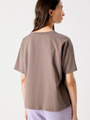 Damski t-shirt oversize z mięsistej bawełny Fizvalley