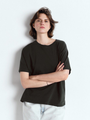 Damski t-shirt oversize z mięsistej bawełny Fizvalley