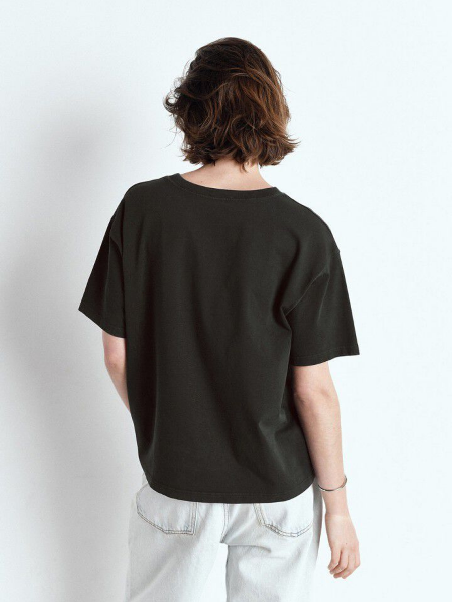 Damski t-shirt oversize z mięsistej bawełny Fizvalley