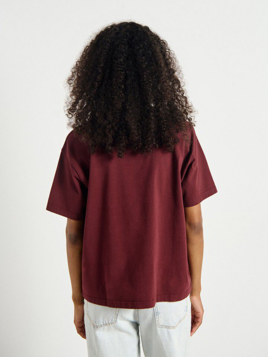 Damski t-shirt oversize z mięsistej bawełny Fizvalley