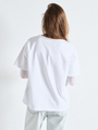 Damski t-shirt oversize z mięsistej bawełny Fizvalley