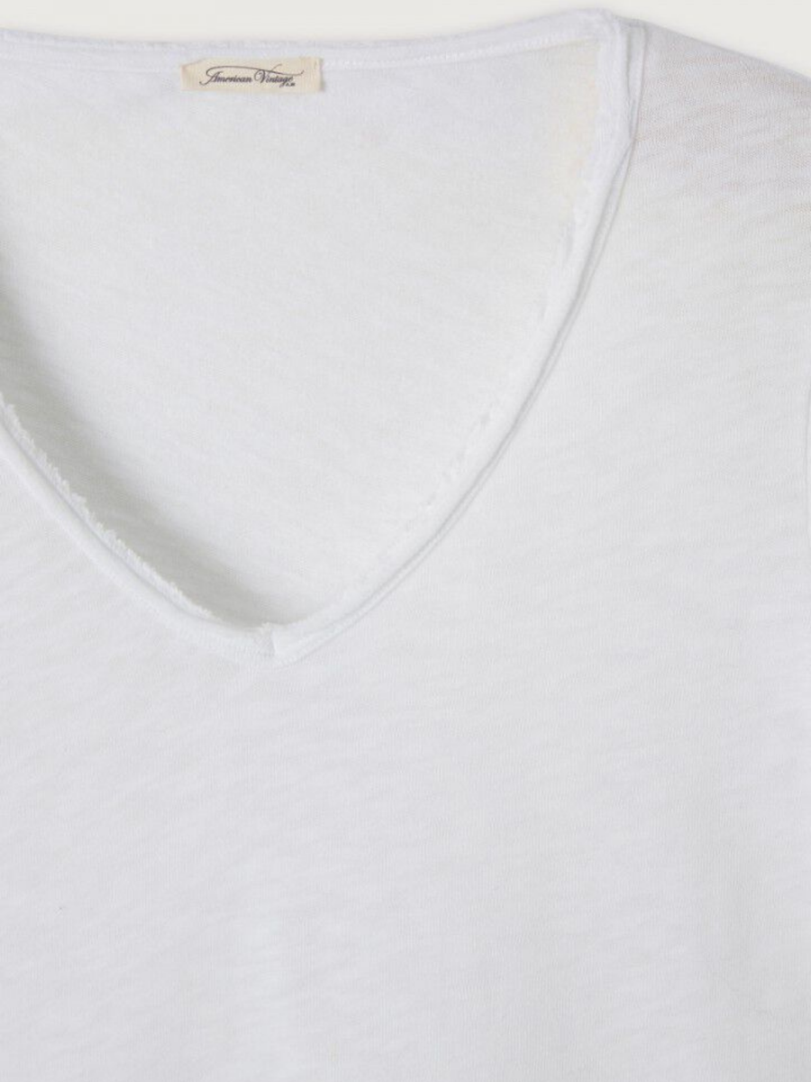 Damski t-shirt bawełniany z dekoltem V Sonoma