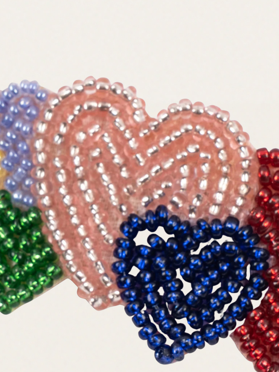 Koralikowa spinka do włosów Coeur