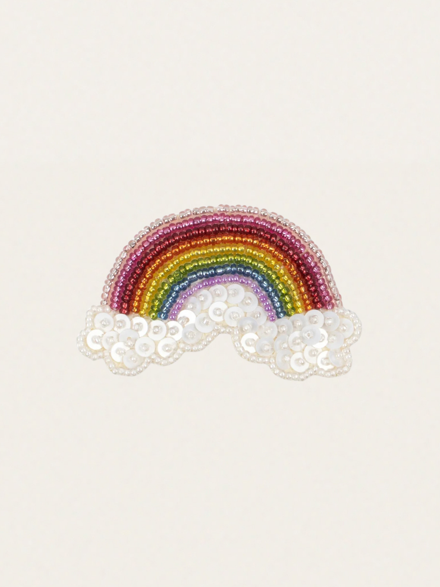 Koralikowa spinka do włosów Rainbow