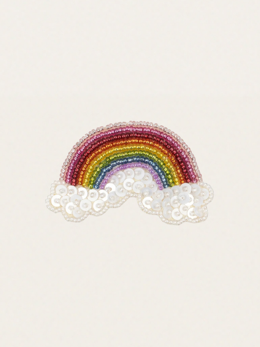 Koralikowa spinka do włosów Rainbow