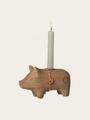 Świecznik bożonarodzeniowy - Pig candle holder Small Nature