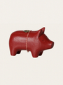 Świecznik bożonarodzeniowy - Pig candle holder Small Red