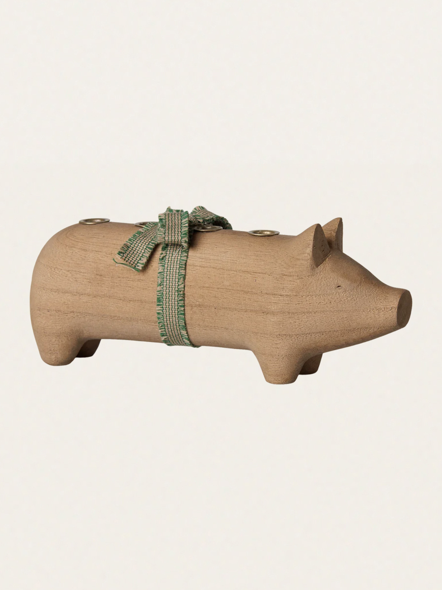 Świecznik bożonarodzeniowy - Pig Advent medium Nature