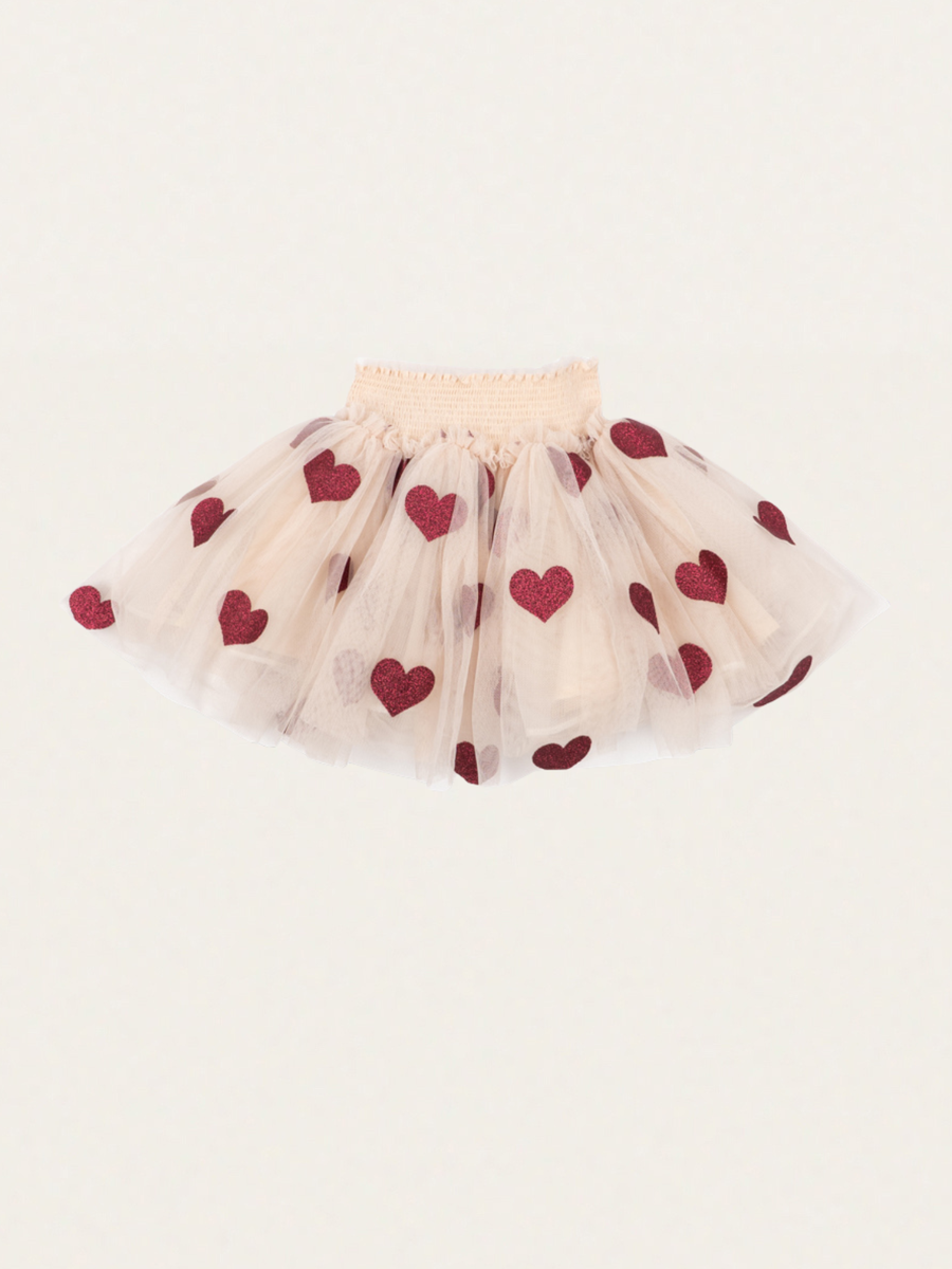 Tiulowa rozkloszowana spódniczka Tullie Coeur Glitter
