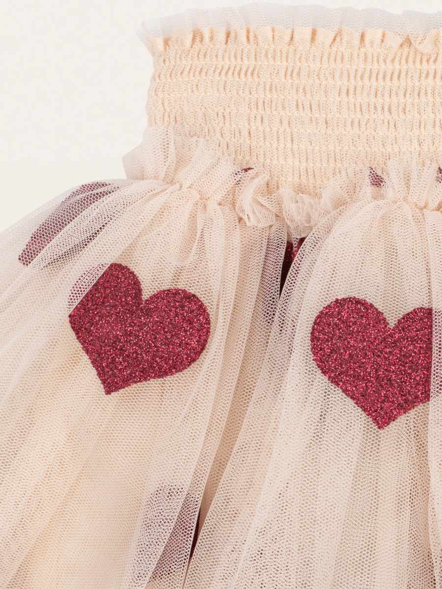 Tiulowa rozkloszowana spódniczka Tullie Coeur Glitter
