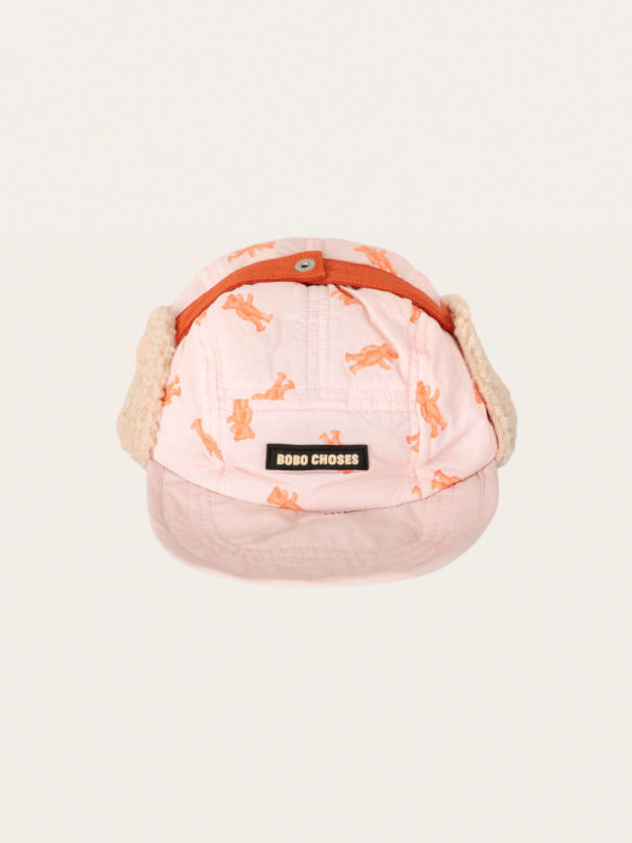Ocieplana czapka pilotka Baby Softpaw Monster all over