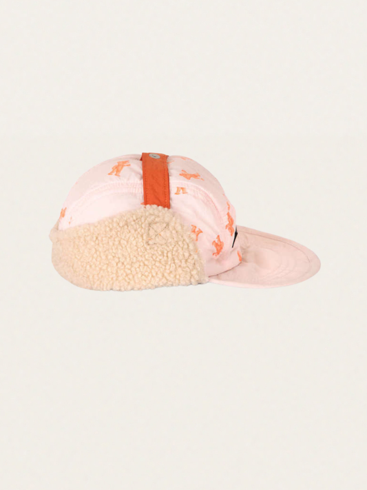 Ocieplana czapka pilotka Baby Softpaw Monster all over