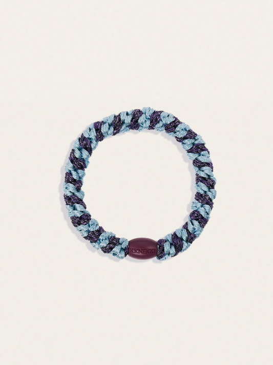 Gumka do włosów KKNEKKI - Seablue Dark Purple Glitter Stripe