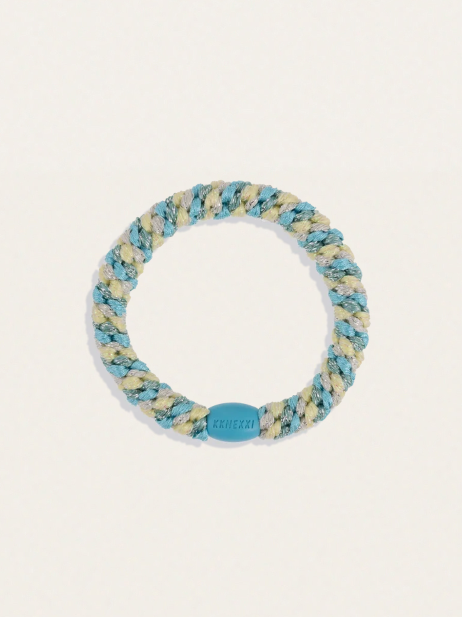 Gumka do włosów KKNEKKI - Mix Turquoise Yellow Glitter