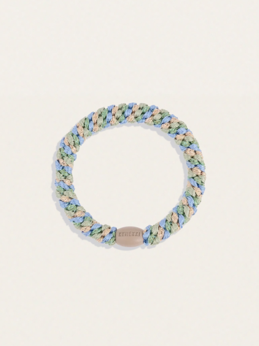 Gumka do włosów KKNEKKI - Mix Pistacio Sky Blue Glitter