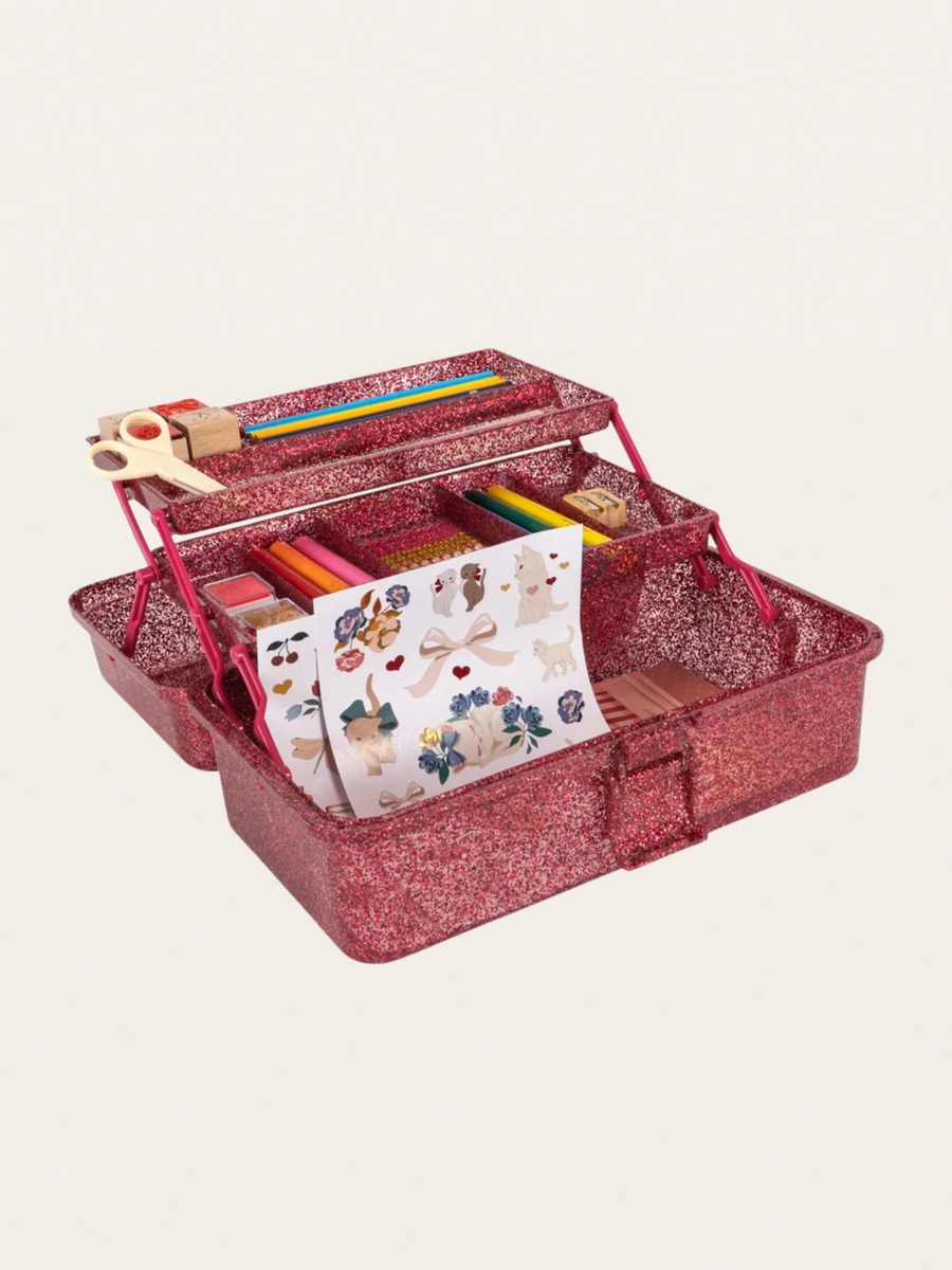 Zestaw art. plastycznych w kuferku Glitter Cat