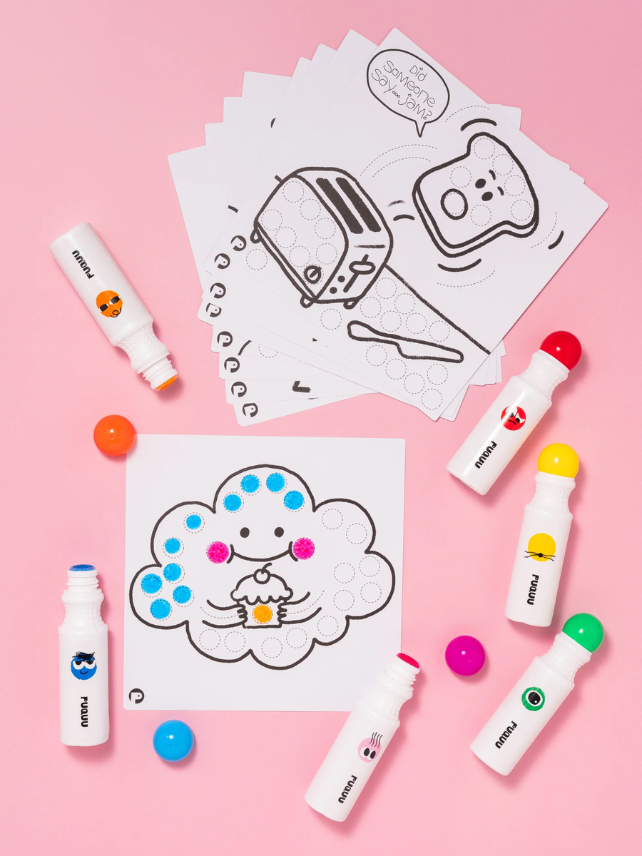 Flamastry kropkujące Dot Markers - 6 kolorów
